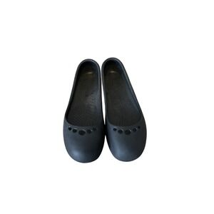 Crocs Alice Work Black Slip Resistant Ballet Flats Womens Size 5 Comfort Shoes